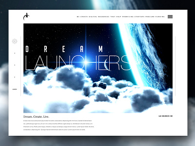 Landing Page for Dream Launchers concept webdesign website