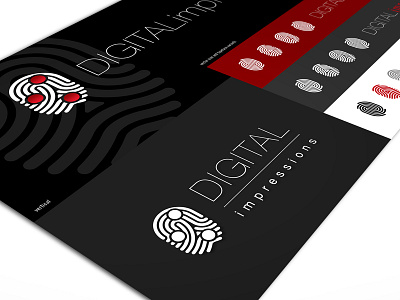 Branding for Digital Impressions branding brandsheet fingerprinting logo notary rebrand