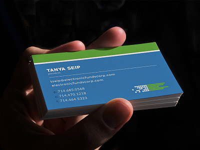 Business card design for Electronic Funds Corp business card print