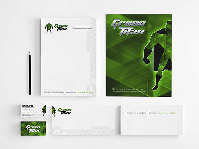 Stationery Print Collateral for Green Titan Pest Control business cards envelope letterhead print print collateral print design stationary stationery print