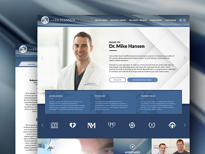 Website Design & Development for Ask Dr. Hansen board exams doctor medical memership web web design website website design