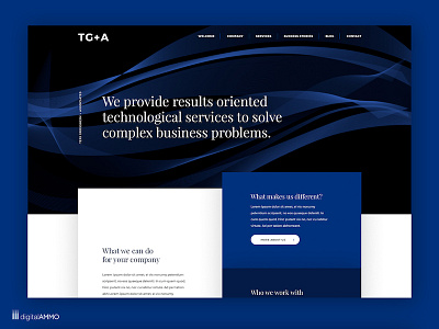 Web Design for TG+A clean consulting consulting firm homepage web web design web layout website website design