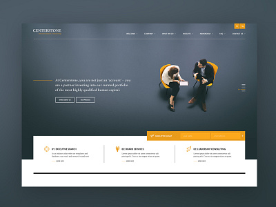 Website design for an executive search and consulting firm