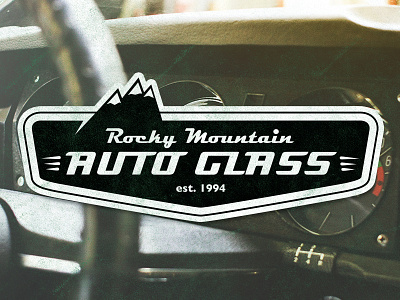 Rocky Mountain Auto Glass Logo v.01 branding graphic design logo