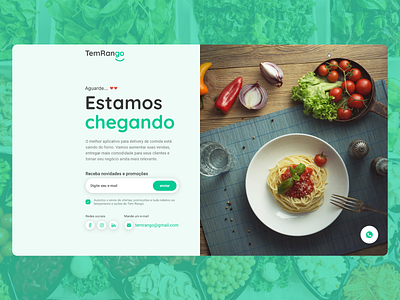 Coming Soon Tem Rango food ui ui design web design