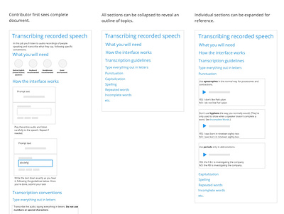 Design for new speech and NLP guidelines format copy instructions ui ux