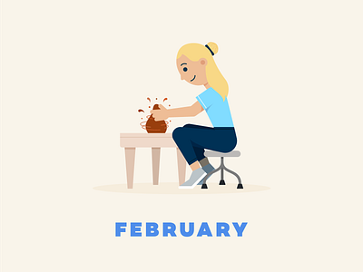 February → Pottery