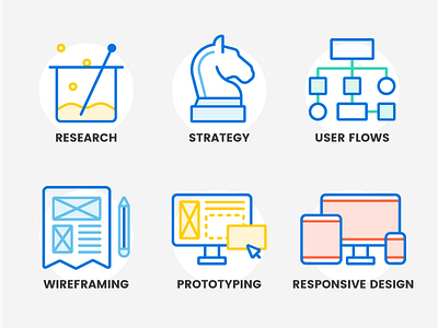 Design Skills Icons — part 1 icon design iconography icons prototyping research responsive design skills strategy ui user flows ux wireframing