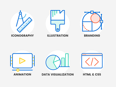 Design Skills Icons — part 2 animation branding data visualization design html css icon design iconography icons illustration skills ui ux