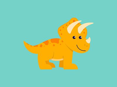 Triceratops design dino dinosaur illustration triceratops