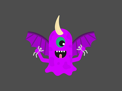 "OM NOM NOM" 💜 design fall halloween iconography illustration monster purple people eater