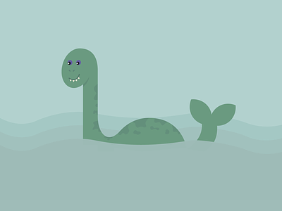 Loch Ness Monster! design fall halloween icon iconography illustration spooky