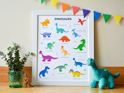 Dinosaurs brontosaurus design dinosaur dinosaurs illustration jurassic park poster spinosaurus triceratops tyrannosaurus rex velociraptor