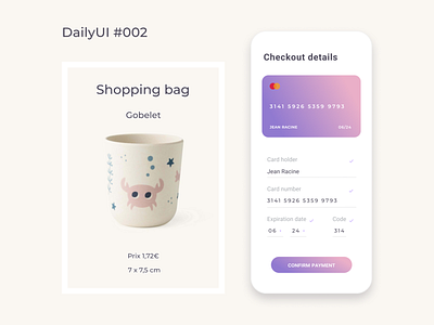 DailyUI 002 - Credit card Checkout app checkout concept daily 100 challenge daily ui dailyui dailyui 002 design figma minimalist visual design