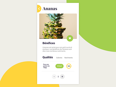 Ananas App design green mobile pineapple ui yellow