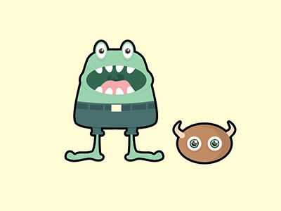 Monster Characters character cute design free freebie mockup monster