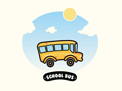 School Bus Vector bus education kids moon school vector