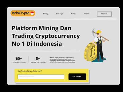 Indonesia Cryptocurrency Trading Platform Landing Page