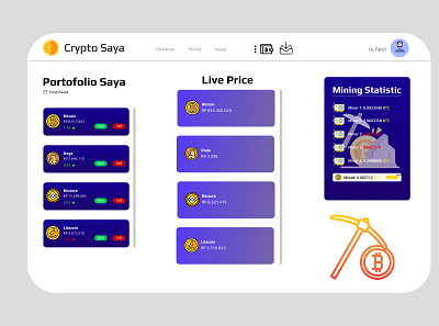 Indonesian Cryptocurrency Trading Platform Dashboard graphic design illustration motion graphics ui web design