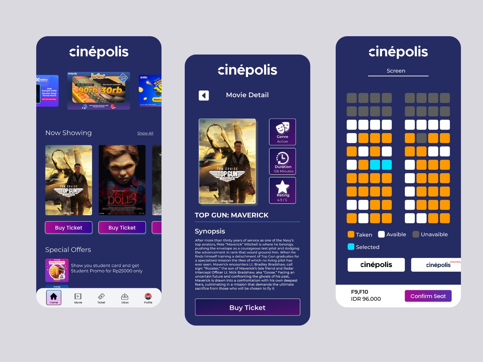 Cinepolis App Remake by Fahri Maulana Al Ghazali on Dribbble