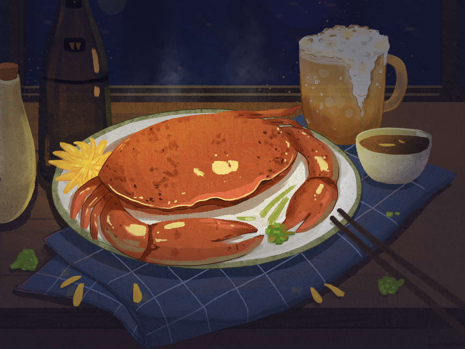 Let's eat crab. by Deborah for AGT on Dribbble