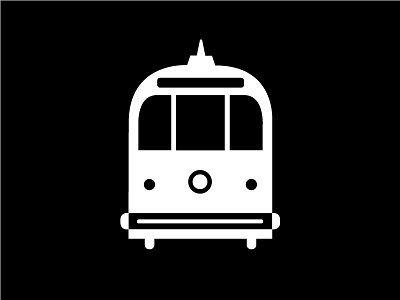 Streetcar design icon illustration streetcar transit