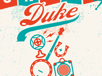 Union Duke amp artprint band banjo design gig gigposter guitar horseshoe illustration microphone music