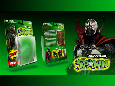 CUSTOM CARDBACK PACKAGING FOR ACTION FIGURE "SPAWN" 3d branding graphic design