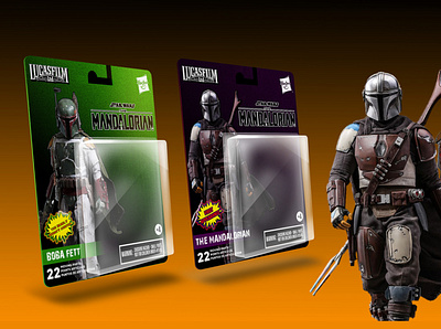 CARDBACK PACKAGING MANDALORIAN branding comic dartvader design graphic design label package packaging packagingdesign starwars toy