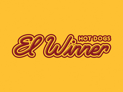 El Winner branding hotdog lettering logo logo design lucha libre mask mexico