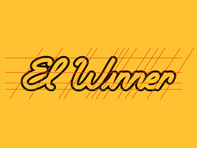 El Winner branding hotdog lettering logo logo design lucha libre mask mexico process