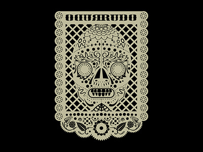 Rudo: T-shirt Design/Illustration david reyes day of the dead design dia de los muertos illustration mexico papel picado t shirt t shirt tshirt