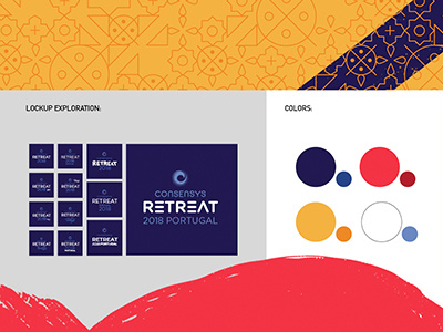 Consensys Retreat 2018 branding design event design graphic design icon design icons pattern pattern design