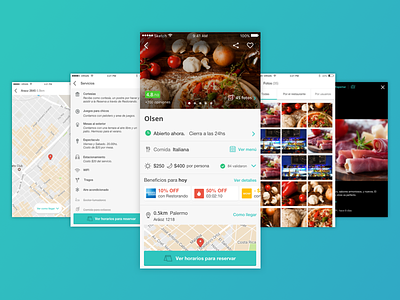 Restorando iOS profile app foodie gallery interface ios map native photos restaurant restorando ui usability ux