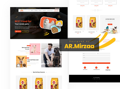 Best Pet food website design template ar mirzaa design design classices ds mirzaa graphic design personal pet food website design templete