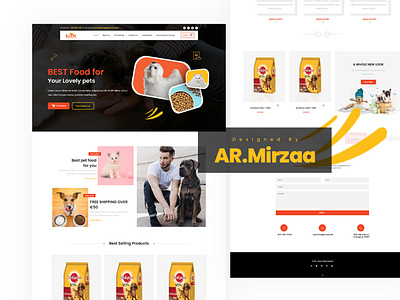 Best Pet food website design template