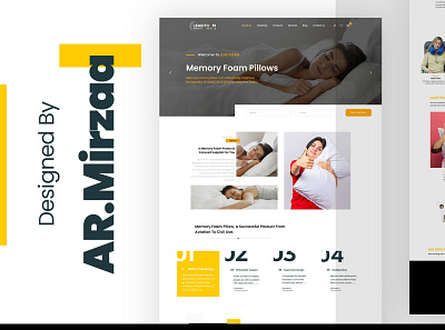 Foam website design template ar mirzaa design design classices ecommerce foam foam website desigm templete pillow pillow website ui website design