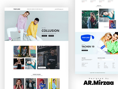 Fashion website design template