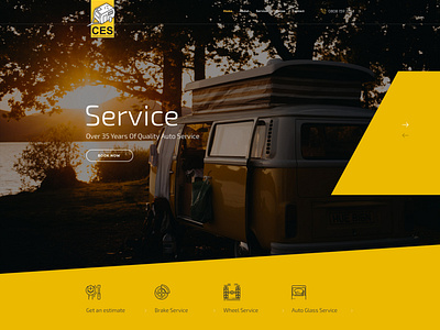 Car service website design templete