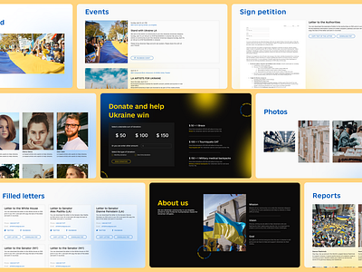 Website Interface Design | Nonprofit Organization |Help Ukraine