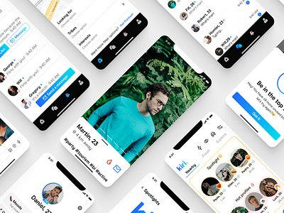 Mobile Interface Design | Dating App | Profile, chat, search