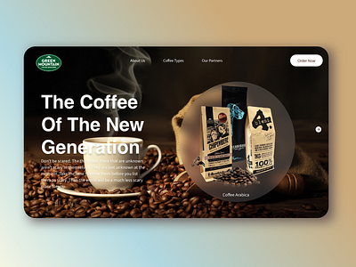 Coffee Shop Landing app branding design ux