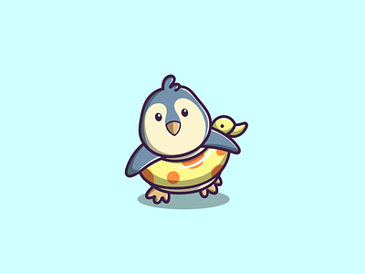 Cute Pinguin app branding design graphic design icon illustration logo vector