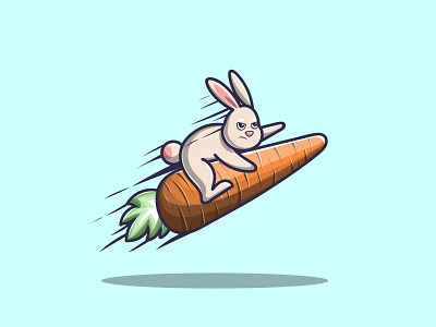 Go Rabbit app cartoon design graphic design icon illustration logo rabbit vector