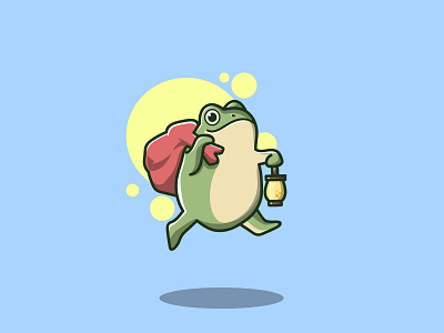 Frog app branding cartoon design frog graphic design icon illustration logo vector