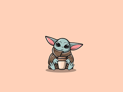 Baby Yoda app babyyoda caracter cartoon design graphic design icon illustration logo starwars vector yoda