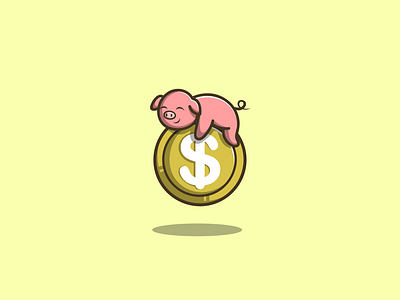 Cute Pig animal branding cartoon cute design graphic design icon illustration logo mascot pig vector