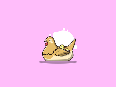 Cute Chicken branding cartoon chicken cute design graphic design icon illustration logo vector