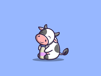 Cute Cow cartoon cow cute design graphic design icon illustration logo mascot vector