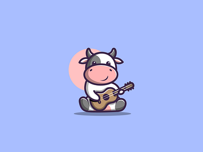 Cute Cow animal cartoon coe cute design graphic design icon illustration logo mascot vector